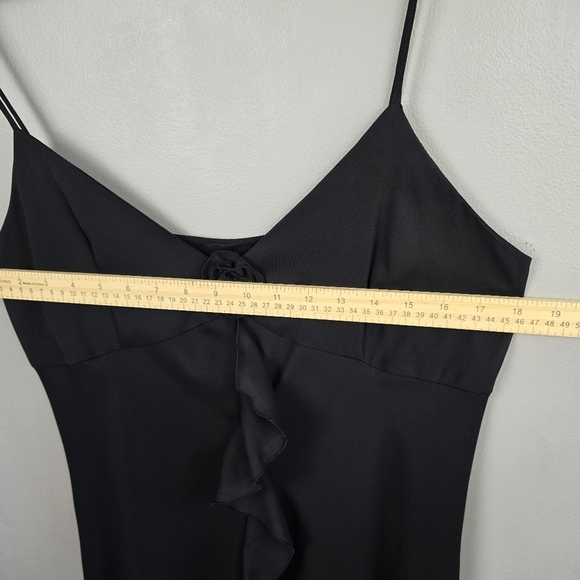 ALYN PAIGE Y2K 90's Ruffle Spaghetti Strap‎ Dress Black Women 13/14 Dark Romance - Picture 9 of 14